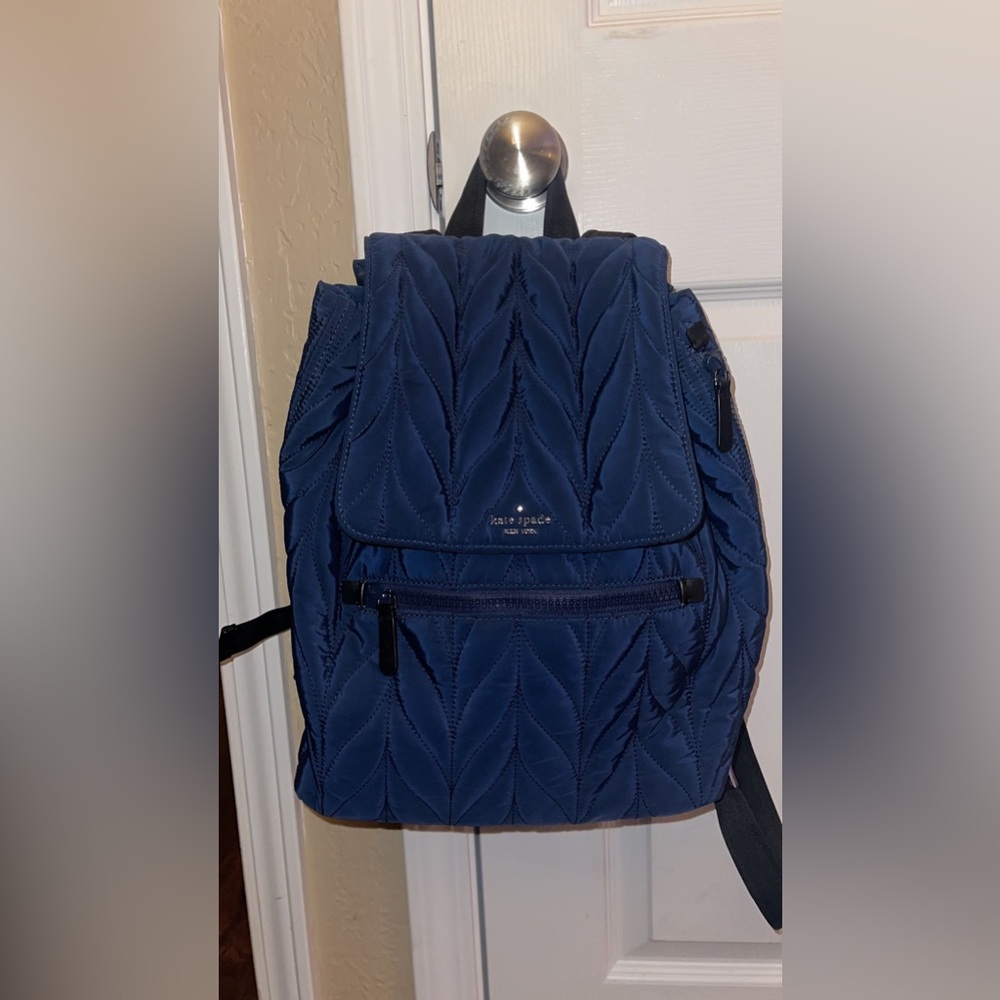 Kate Spade Large Ellie Flap Backpack in
Nightcap Blue